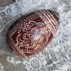 Vintage Ukrainian Pysanky  Hand Painted Egg